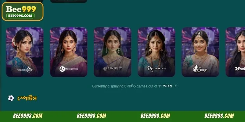 Live dealer games and popular slot titles for Bangladesh players