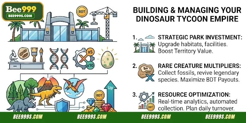 Professional interface for building a prehistoric park in Dinosaur Tycoon