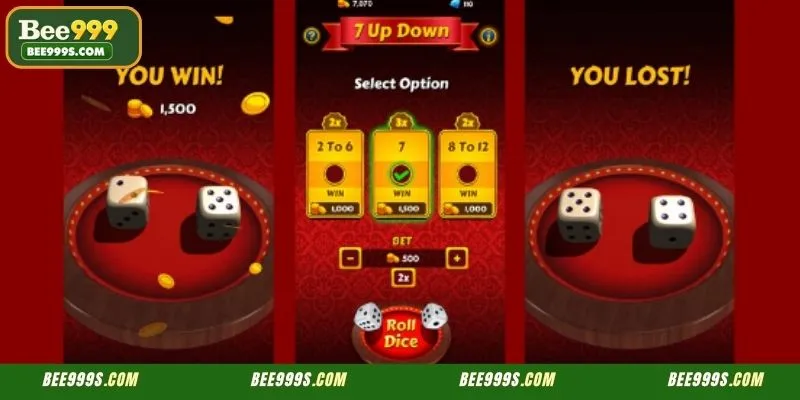 Professional members placing successful bets on 7 Up 7 Down